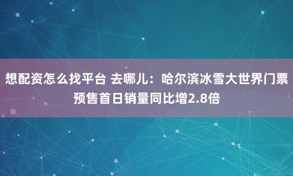 想配资怎么找平台 去哪儿：哈尔滨冰雪大世界门票预售首日销量同比增2.8倍